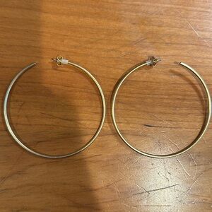 Golden hoop earrings